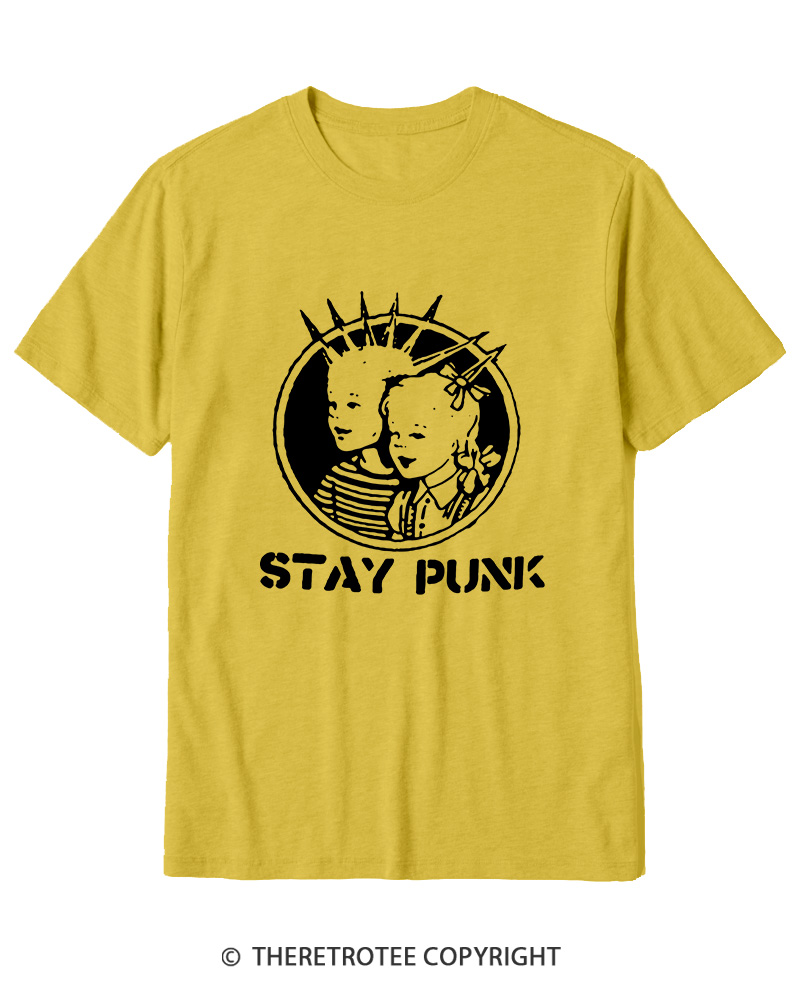 TheRetroTee Stay Punk Cotton T-Shirt