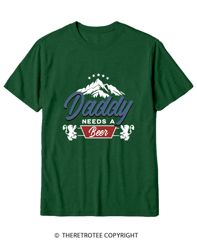 TheRetroTee Dad Needs A Beer 1970s Cotton T-Shirt