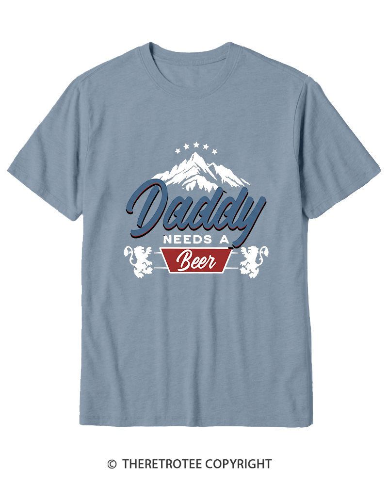 TheRetroTee Dad Needs A Beer 1970s Cotton T-Shirt