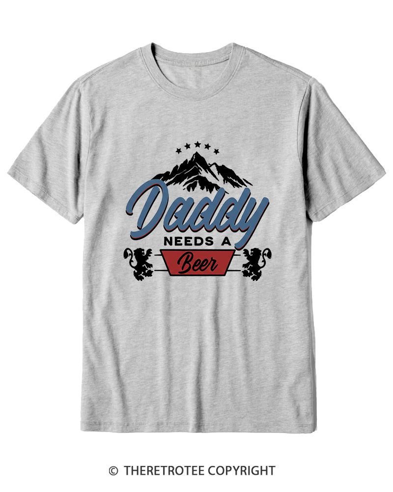 TheRetroTee Dad Needs A Beer 1970s Cotton T-Shirt