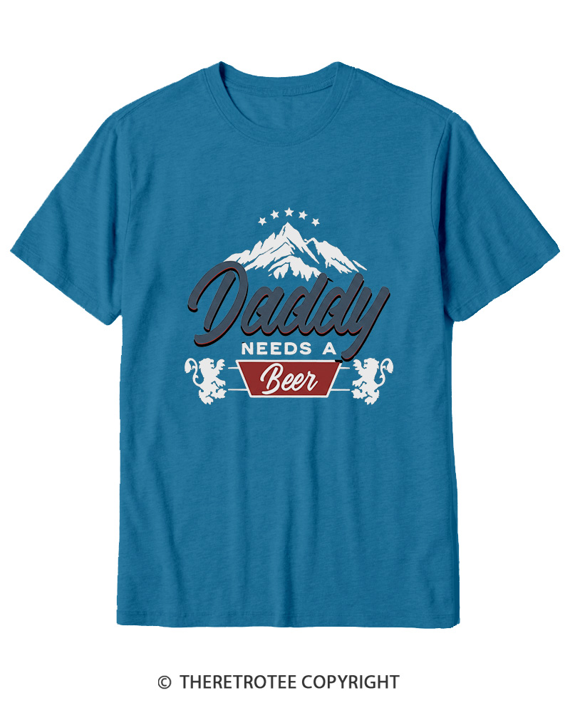 TheRetroTee Dad Needs A Beer 1970s Cotton T-Shirt