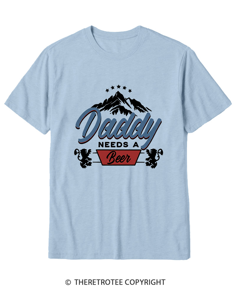 TheRetroTee Dad Needs A Beer 1970s Cotton T-Shirt