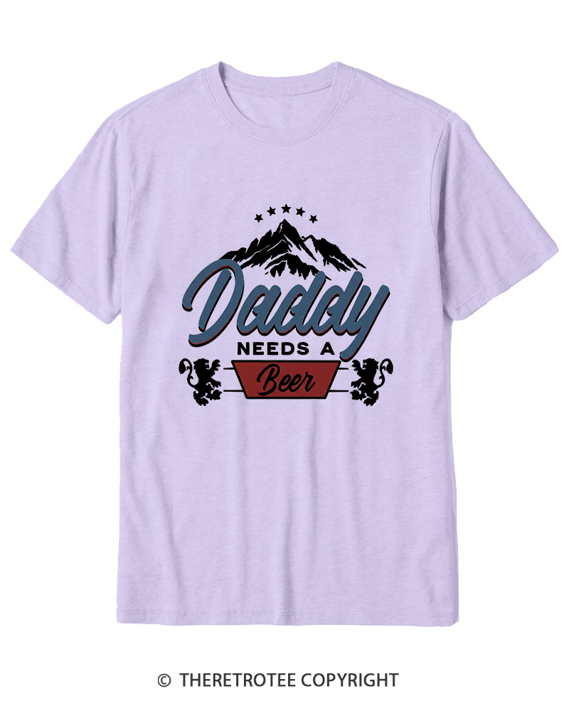 TheRetroTee Dad Needs A Beer 1970s Cotton T-Shirt