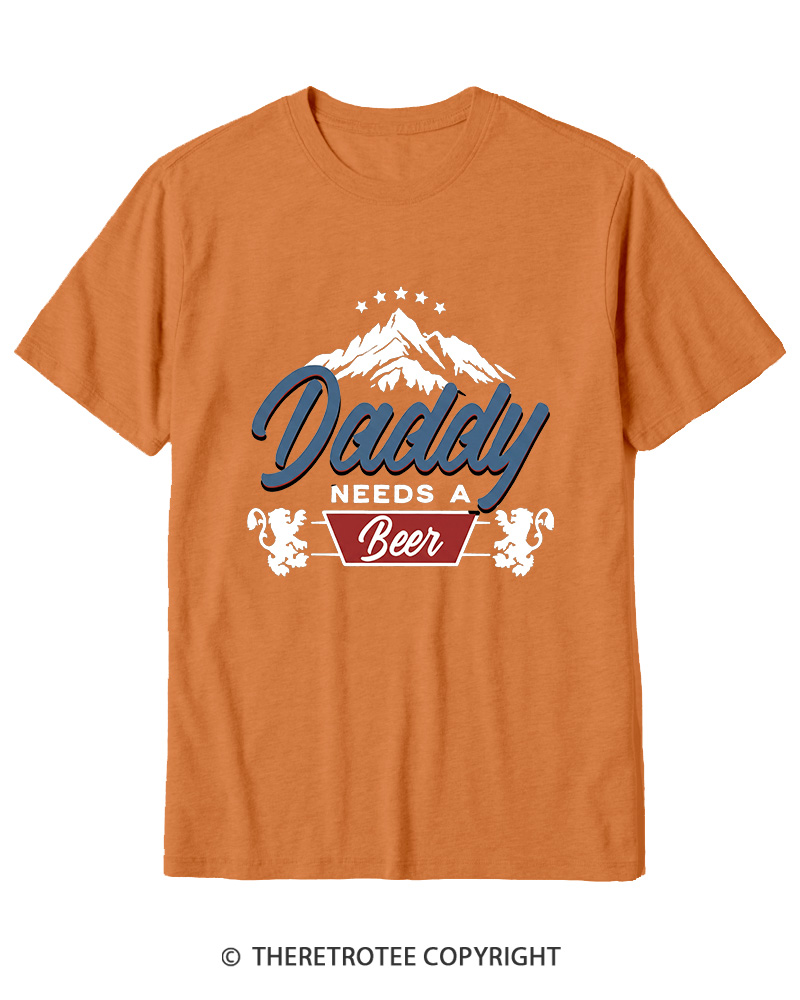 TheRetroTee Dad Needs A Beer 1970s Cotton T-Shirt