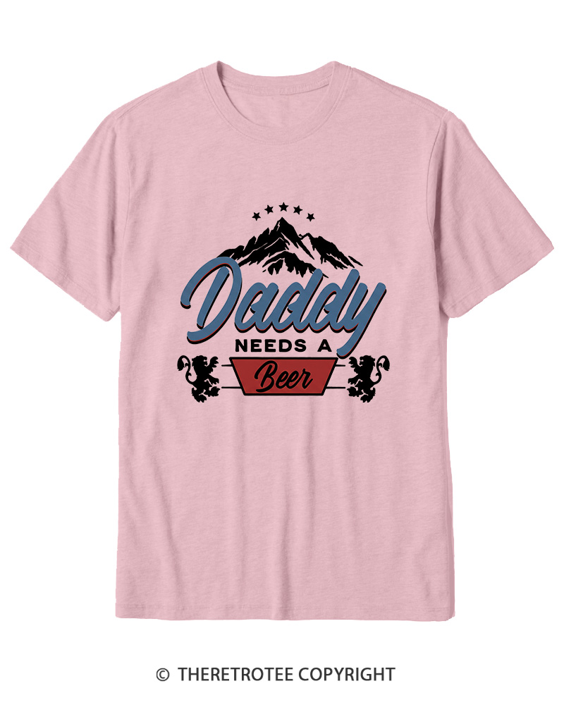 TheRetroTee Dad Needs A Beer 1970s Cotton T-Shirt