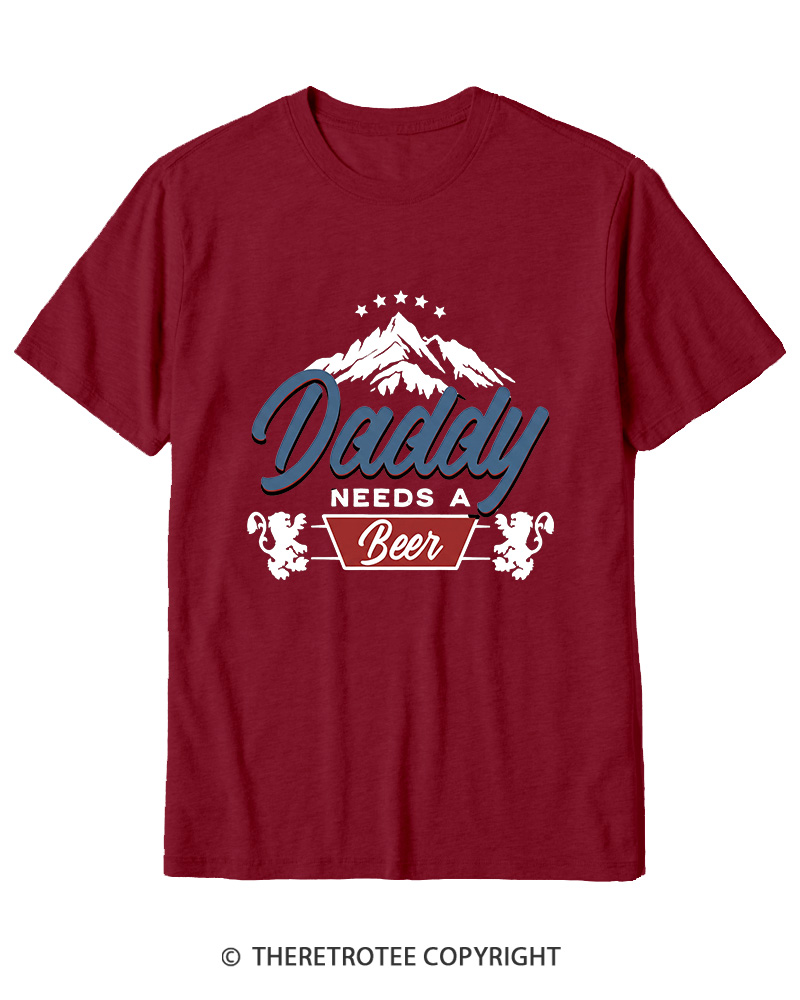 TheRetroTee Dad Needs A Beer 1970s Cotton T-Shirt