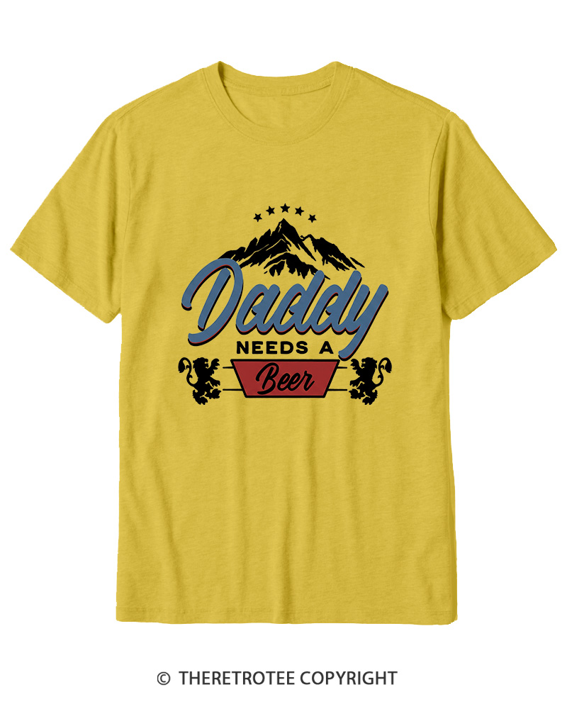 TheRetroTee Dad Needs A Beer 1970s Cotton T-Shirt