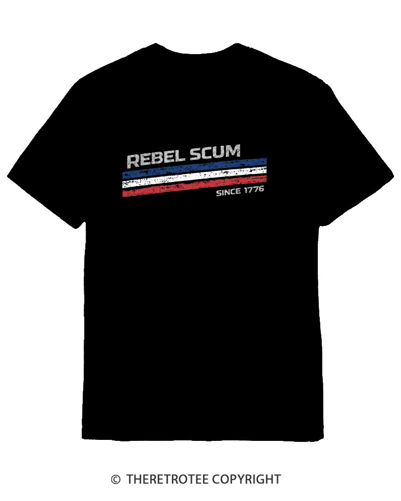 TheRetroTee Rebel Scum 1776 Cotton T-Shirt