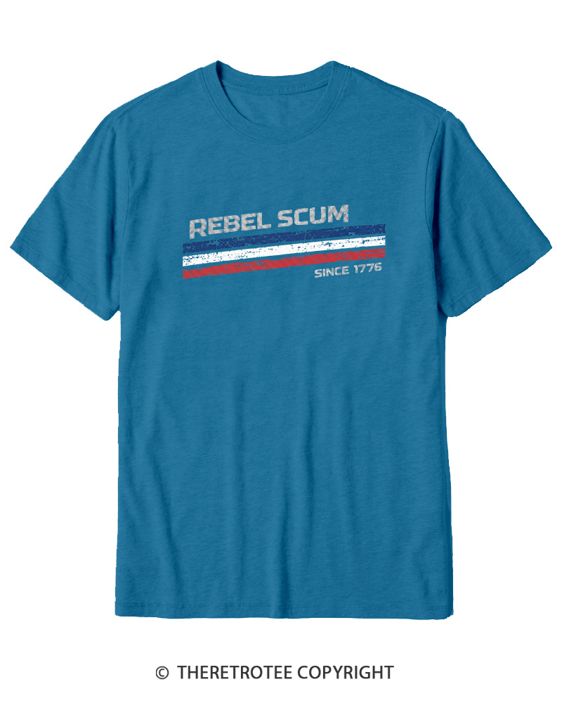 TheRetroTee Rebel Scum 1776 Cotton T-Shirt