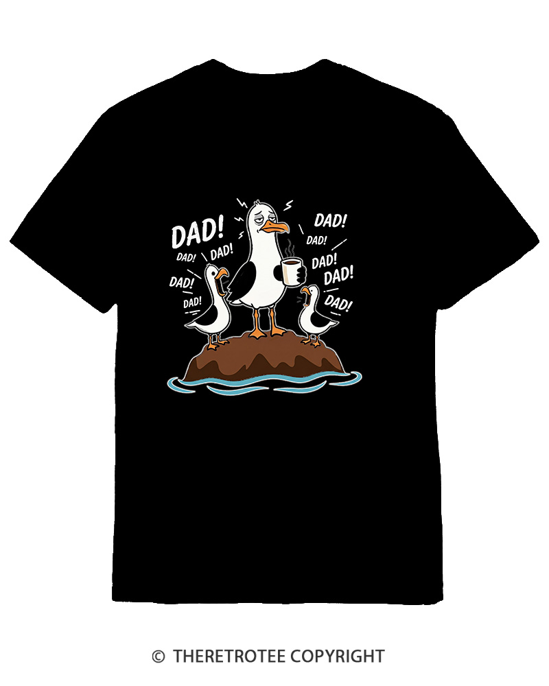 TheRetroTee Seagulls Dad Cotton T-Shirt