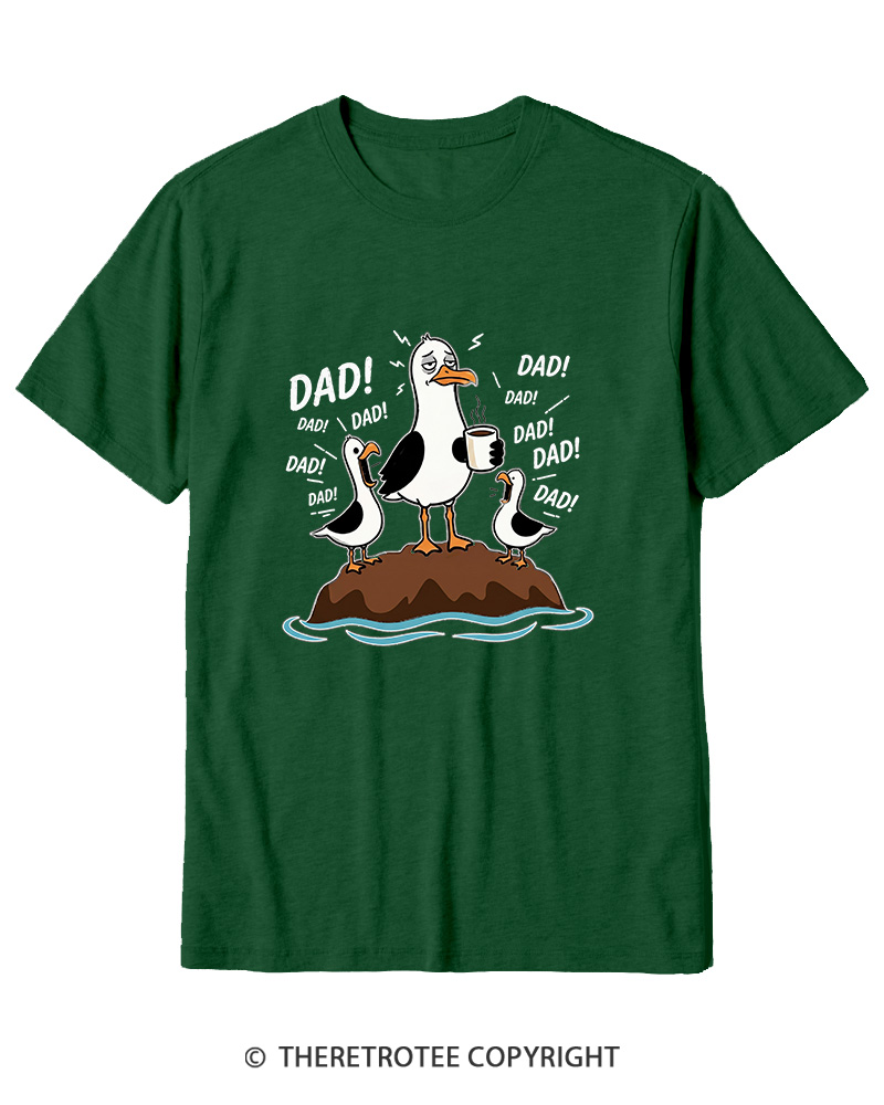 TheRetroTee Seagulls Dad Cotton T-Shirt