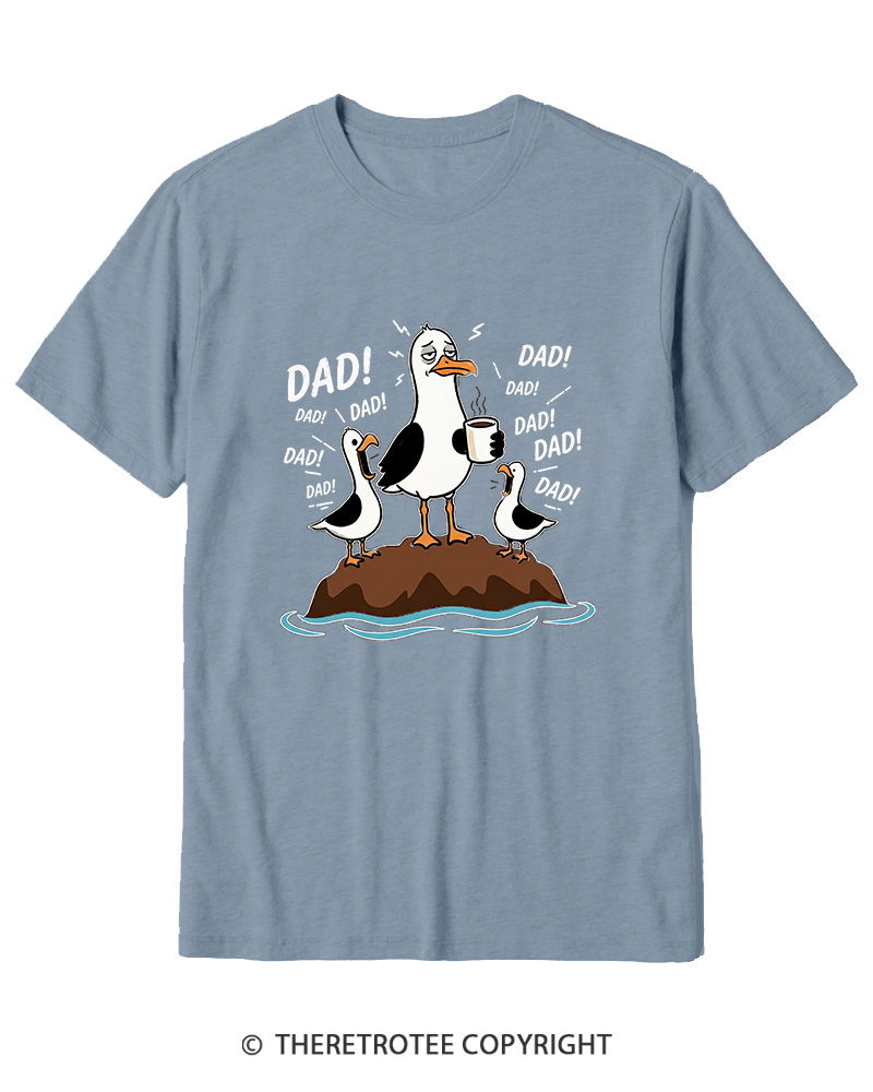 TheRetroTee Seagulls Dad Cotton T-Shirt