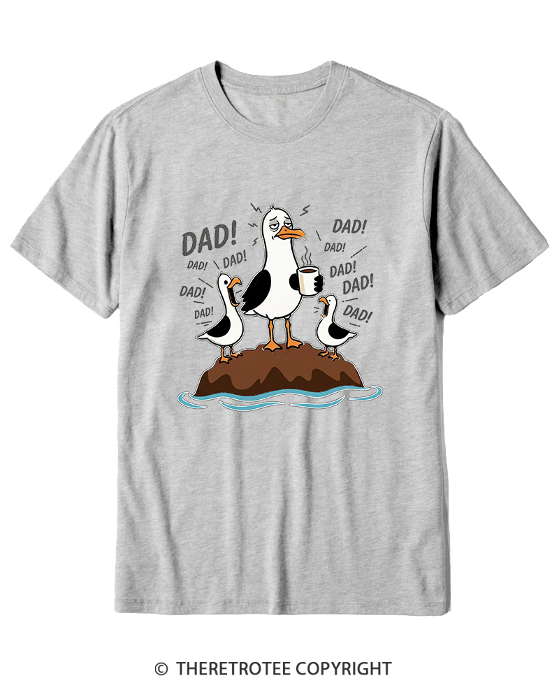 TheRetroTee Seagulls Dad Cotton T-Shirt