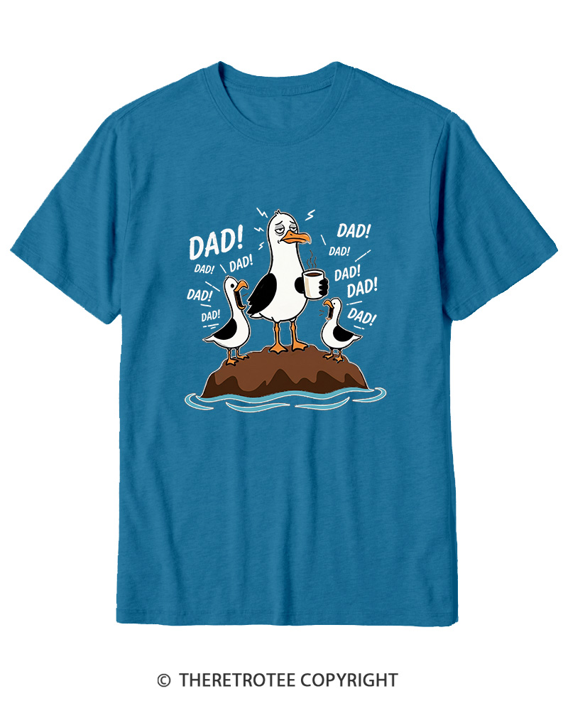 TheRetroTee Seagulls Dad Cotton T-Shirt