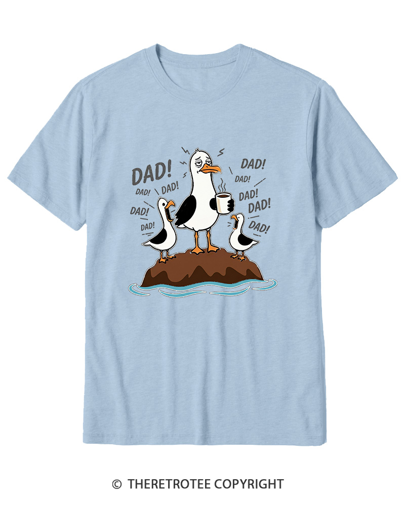 TheRetroTee Seagulls Dad Cotton T-Shirt