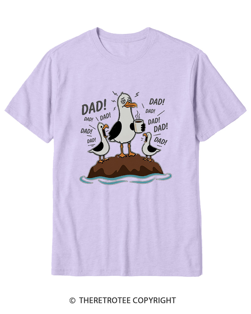 TheRetroTee Seagulls Dad Cotton T-Shirt