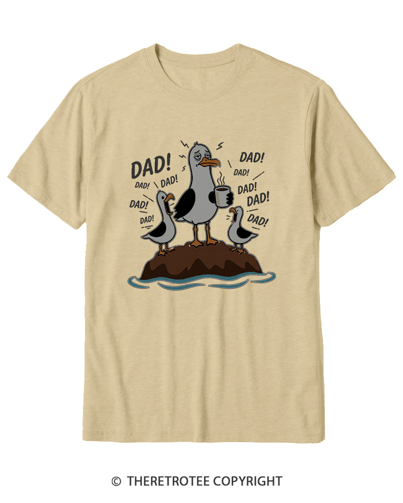 TheRetroTee Seagulls Dad Cotton T-Shirt