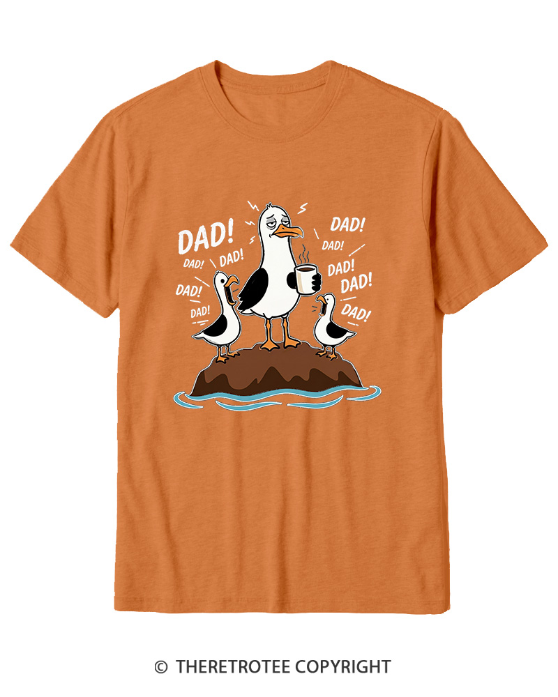 TheRetroTee Seagulls Dad Cotton T-Shirt