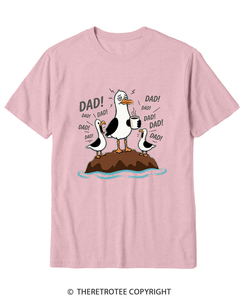 TheRetroTee Seagulls Dad Cotton T-Shirt