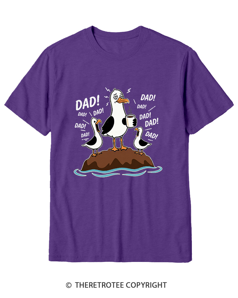 TheRetroTee Seagulls Dad Cotton T-Shirt