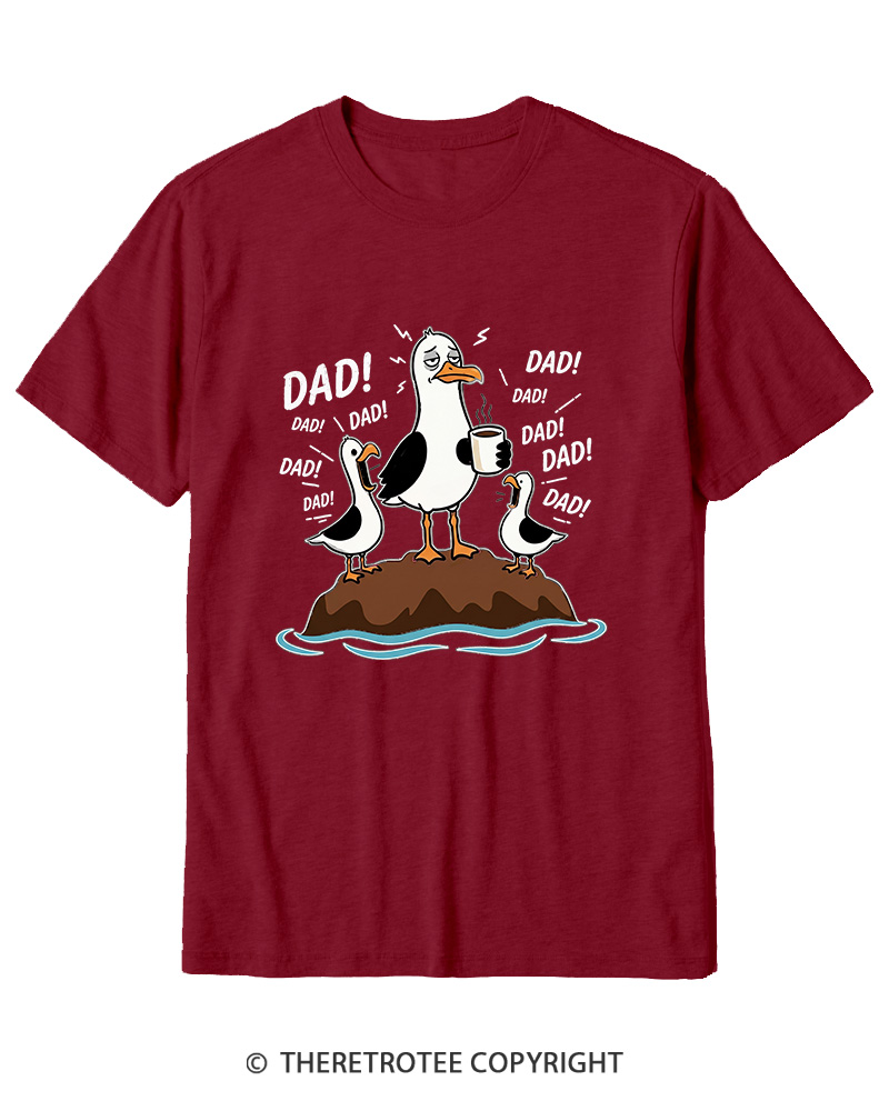 TheRetroTee Seagulls Dad Cotton T-Shirt