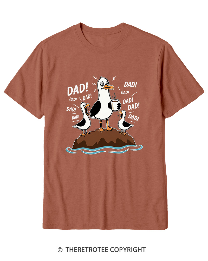 TheRetroTee Seagulls Dad Cotton T-Shirt