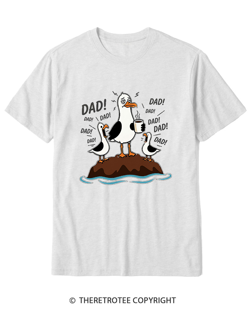 TheRetroTee Seagulls Dad Cotton T-Shirt