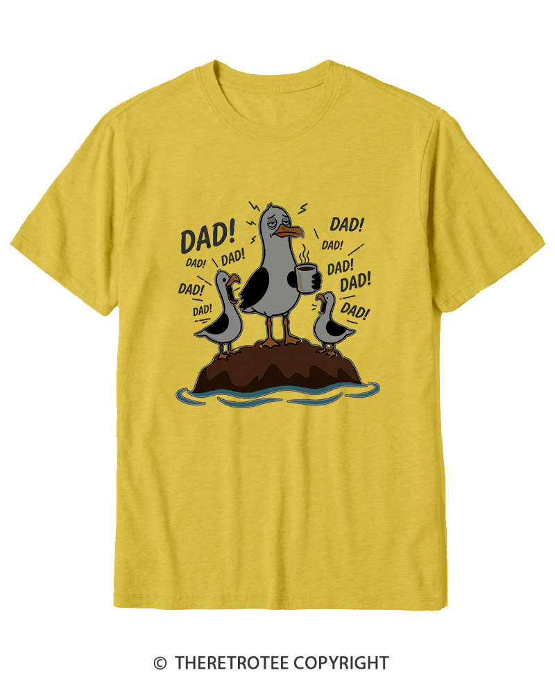 TheRetroTee Seagulls Dad Cotton T-Shirt