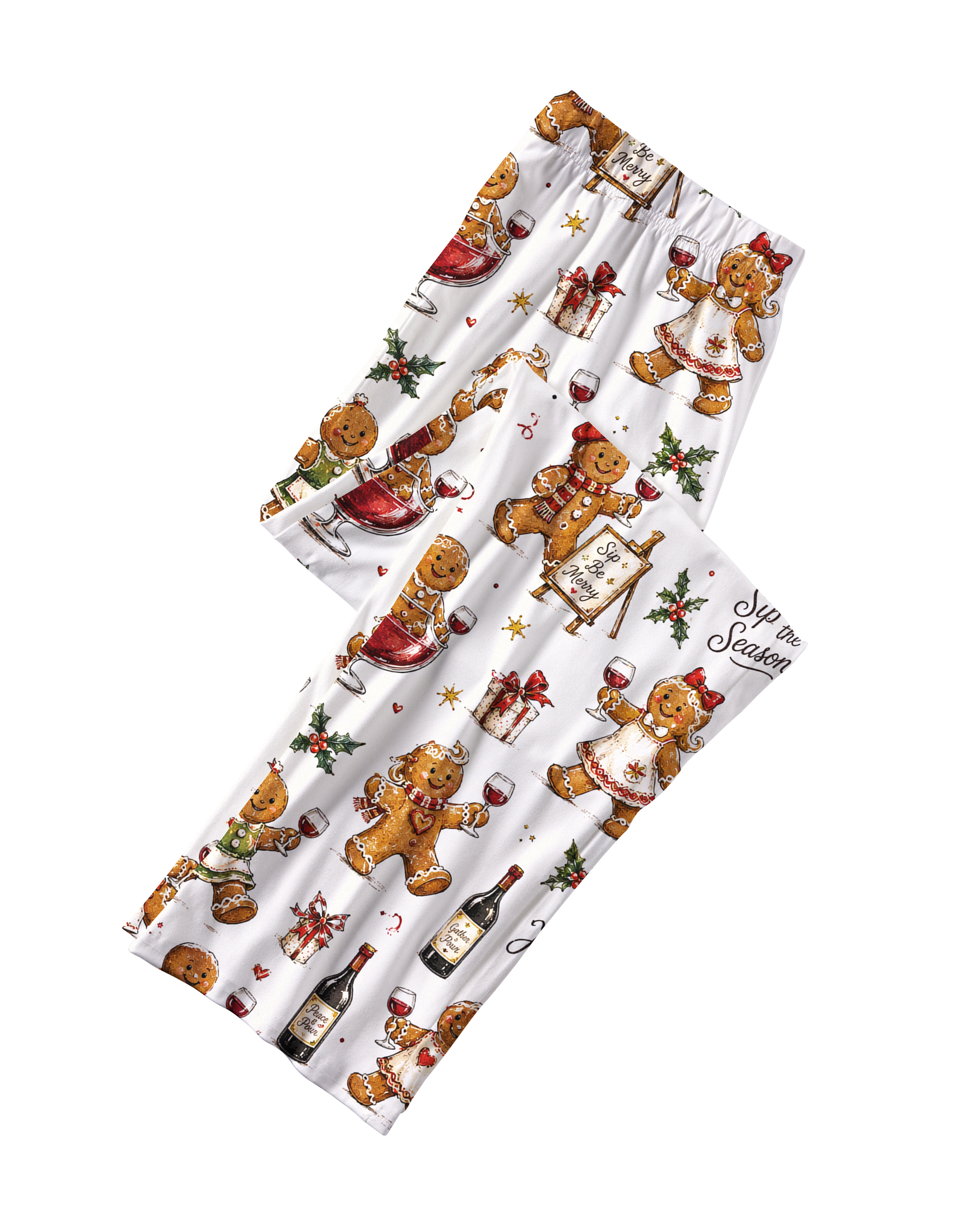 TheRetroTee Ginger WineXmas Vintage Pajama Set