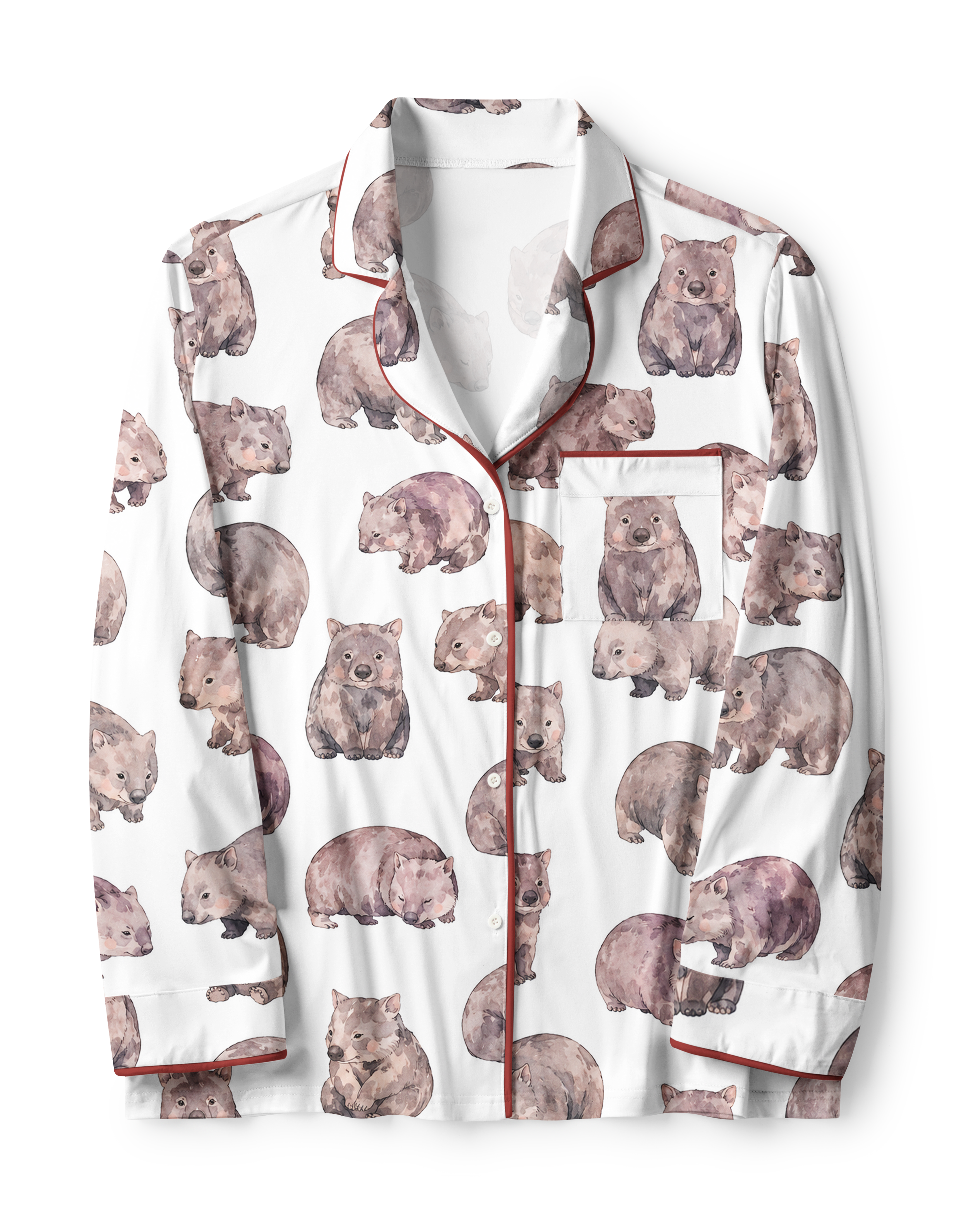 TheRetroTee Wombat Blush Vintage Pajama Set