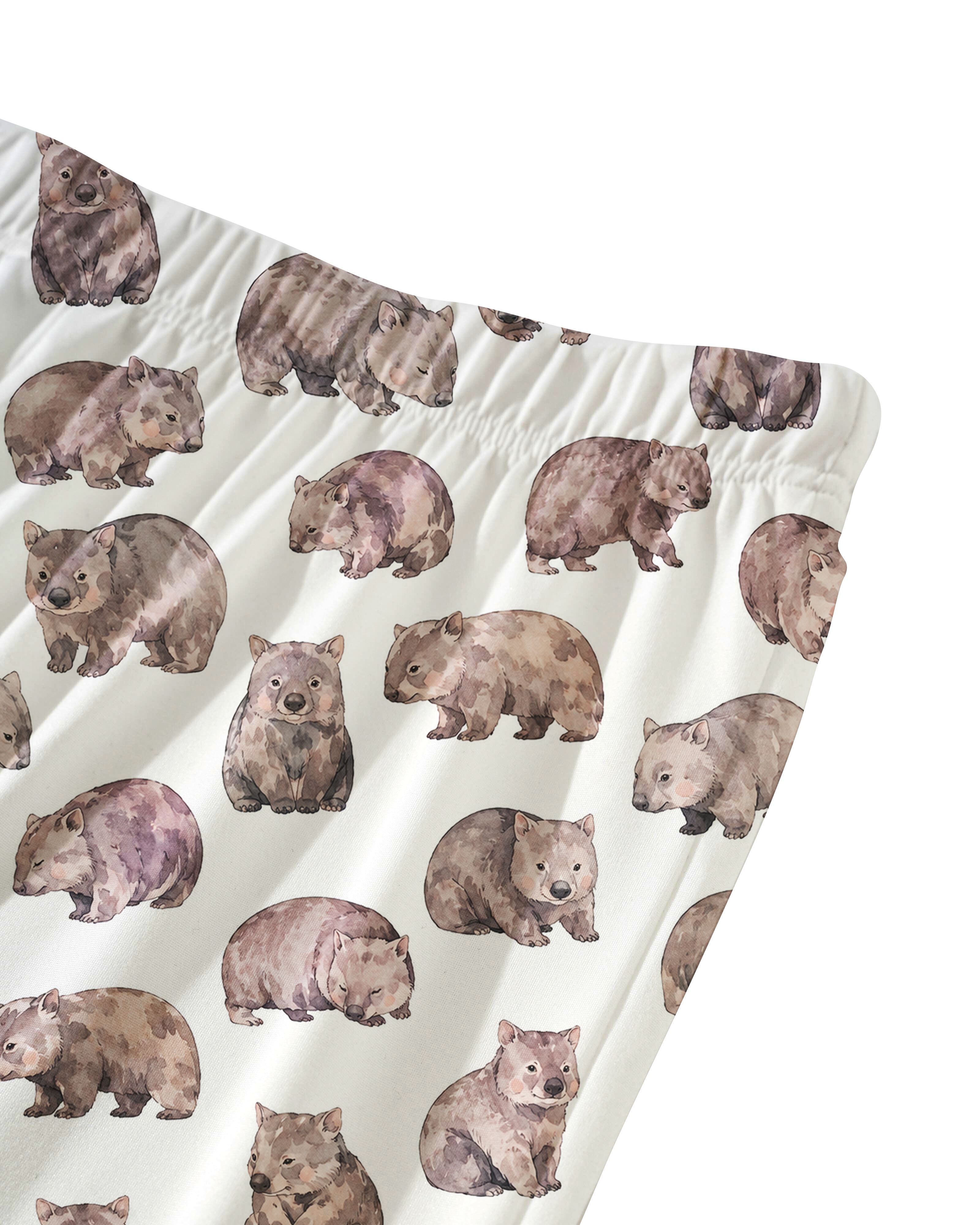 TheRetroTee Wombat Blush Vintage Pajama Set