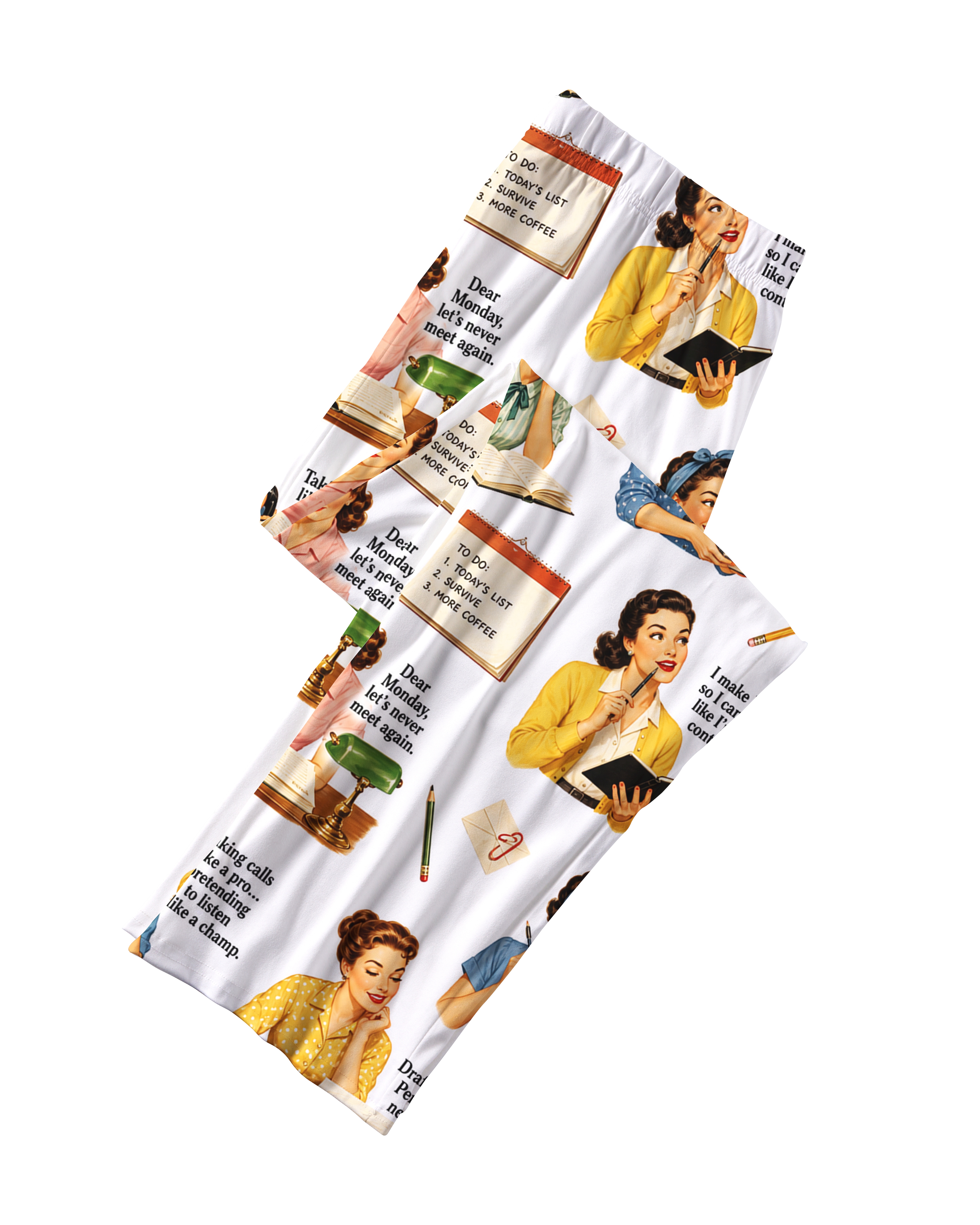 TheRetroTee Office Girls Vintage Pajama Set