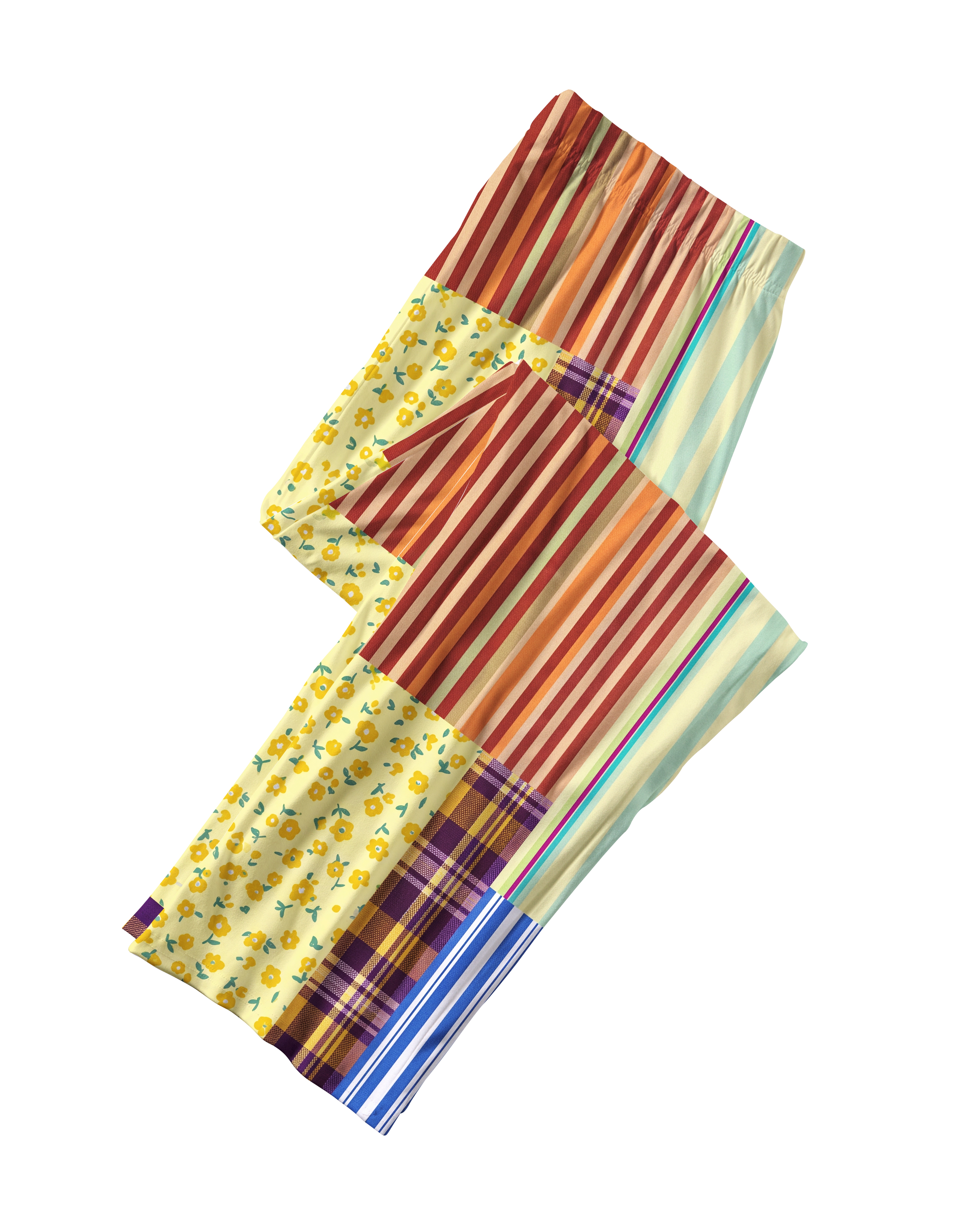 TheRetroTee Mixed Retro Textiles Vintage Pajama Set