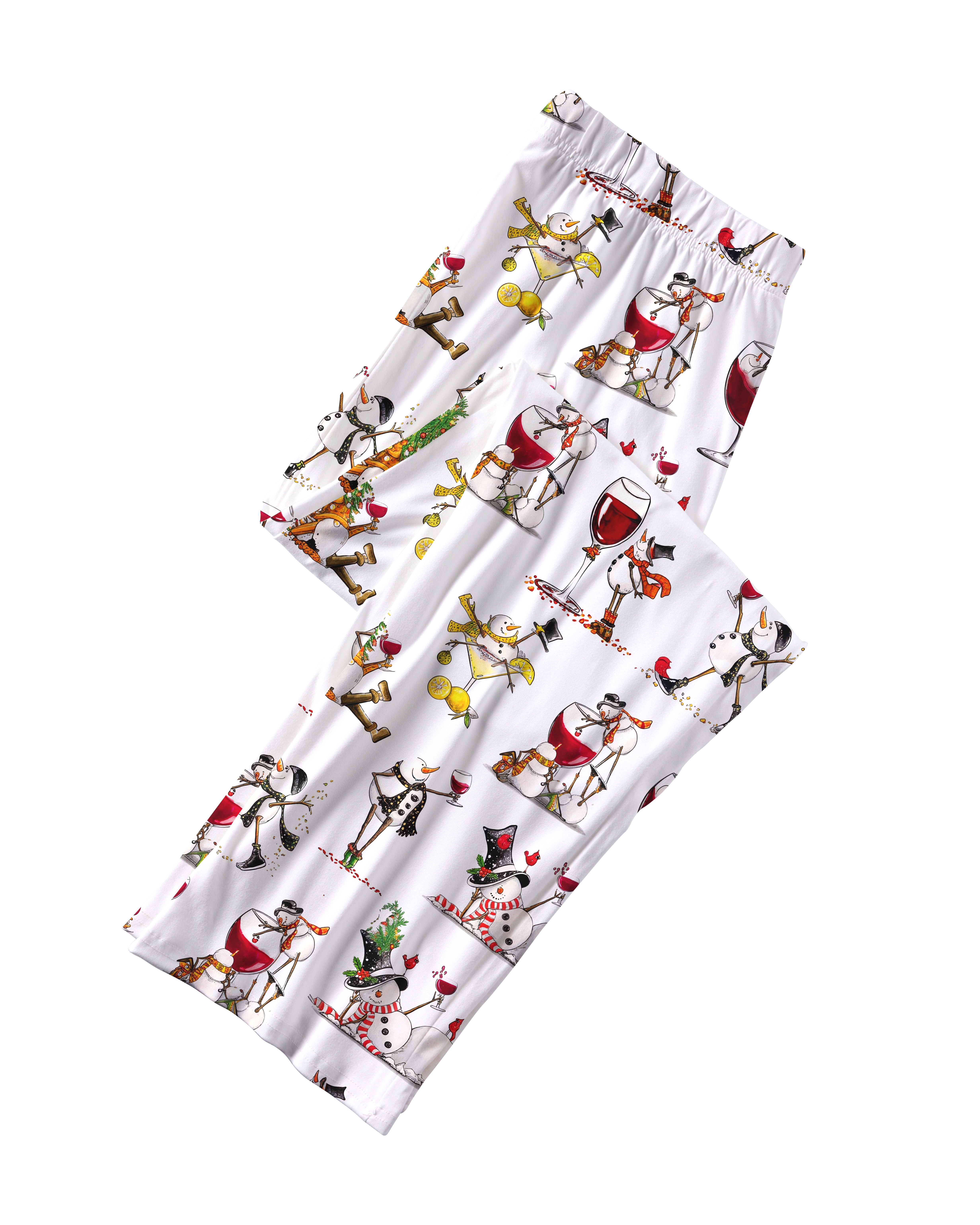 TheRetroTee Snowman Drink  Vintage Pajama Set