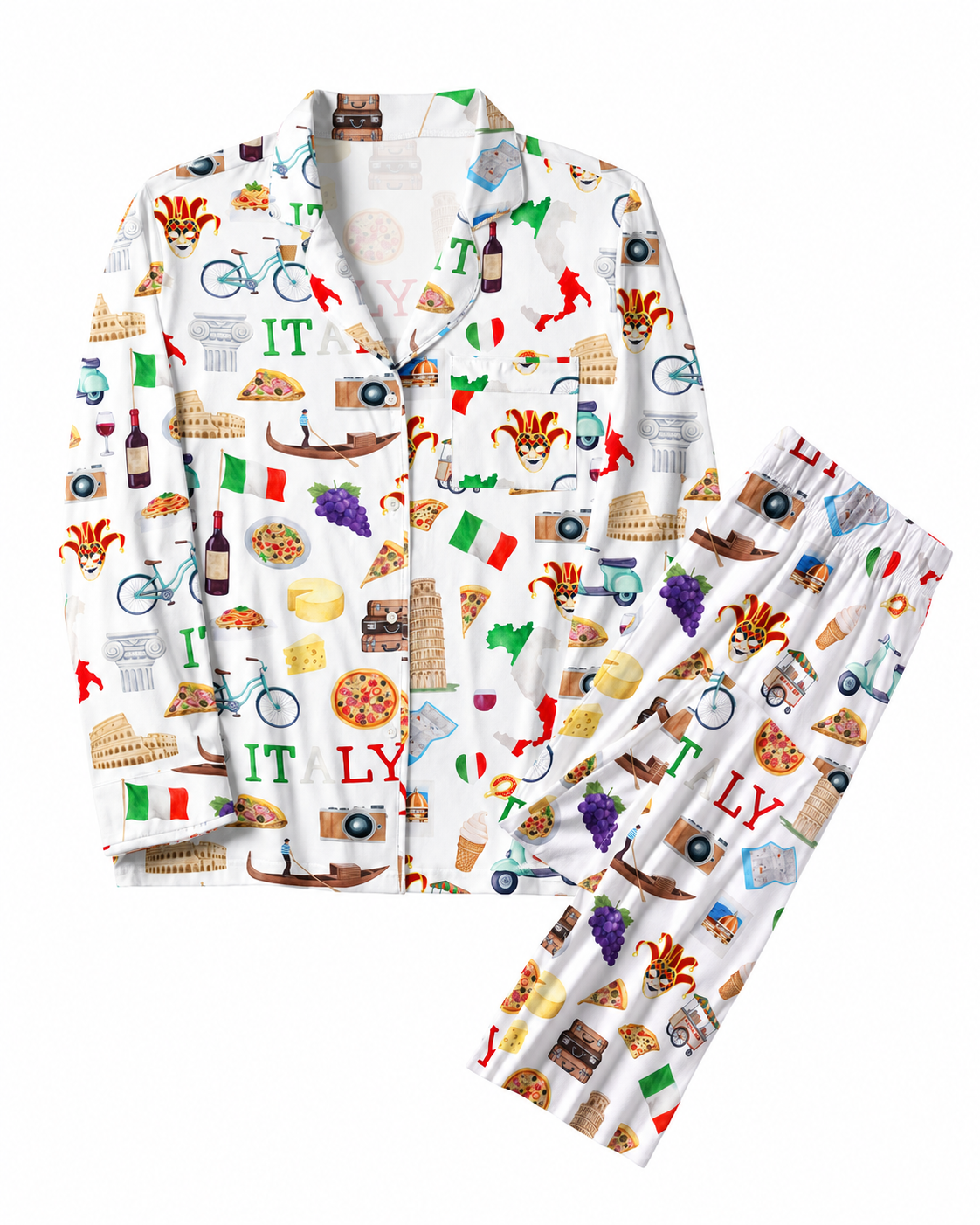TheRetroTee Italian Dream TourVintage Pajama Set