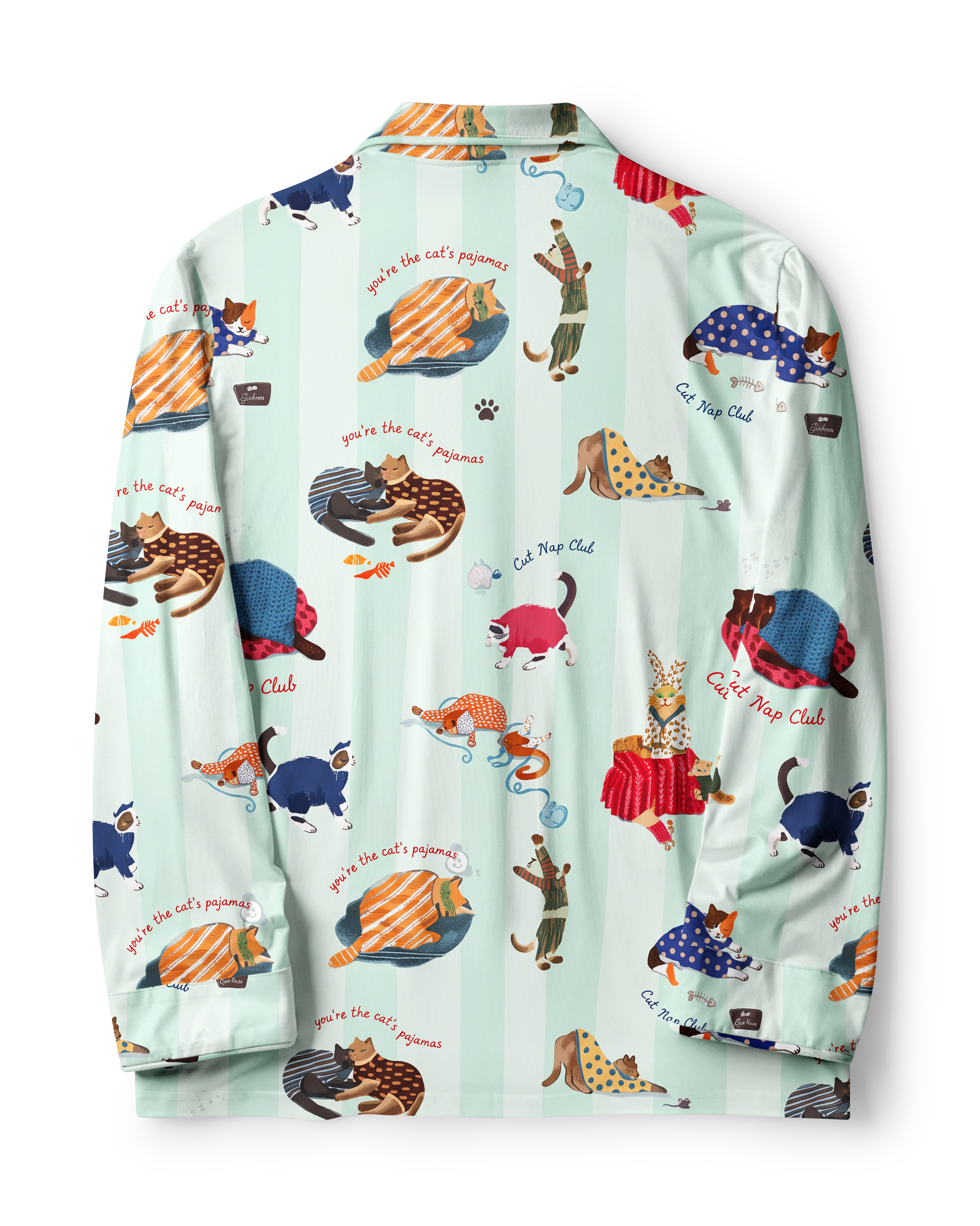 TheRetroTee cat lady Vintage Pajama Set