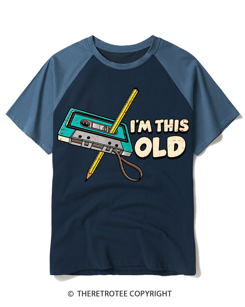 TheRetroTee I’m This Old 1980s Raglan Baseball T-Shirt