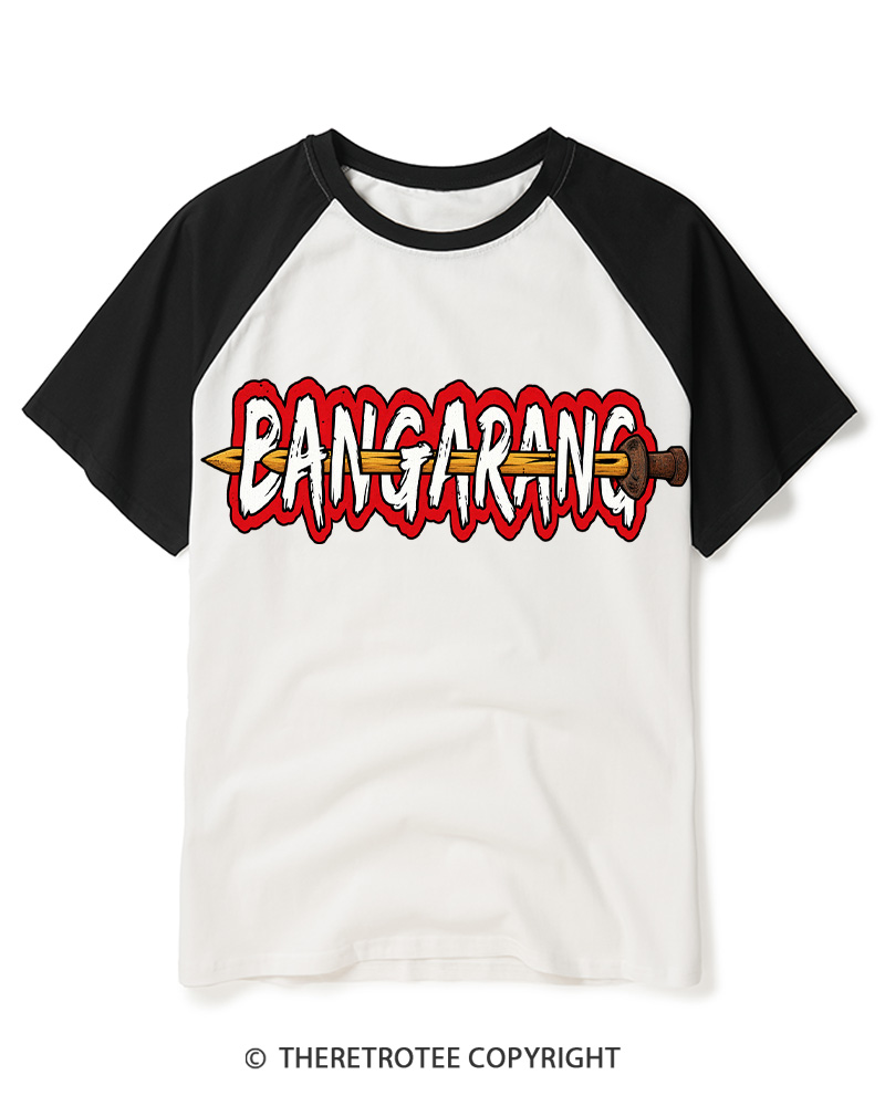 TheRetroTee Bangarang 1990s Raglan Baseball T-Shirt