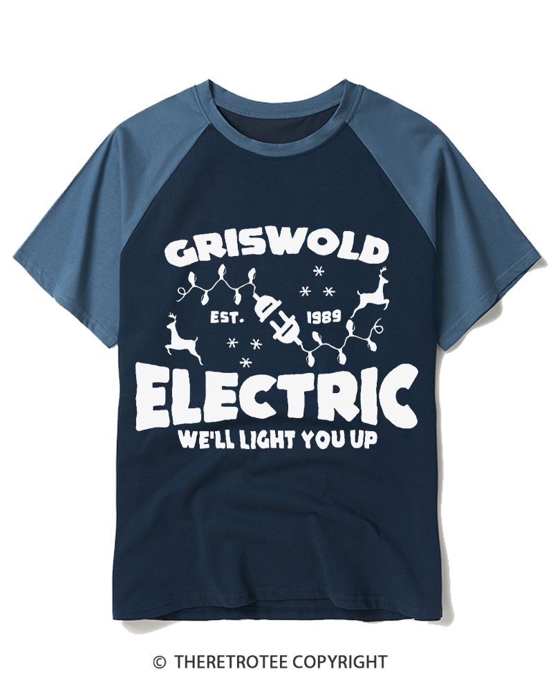 TheRetroTee We’ll Light You Up 1980s Raglan Baseball T-Shirt
