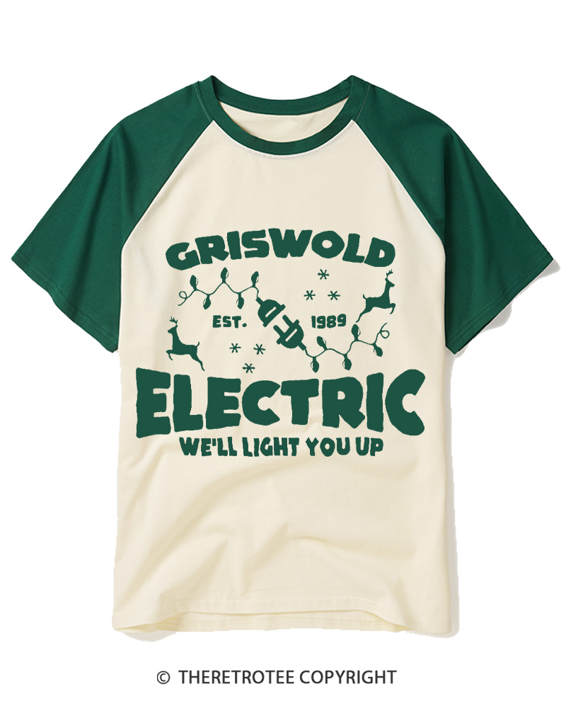 TheRetroTee We’ll Light You Up 1980s Raglan Baseball T-Shirt