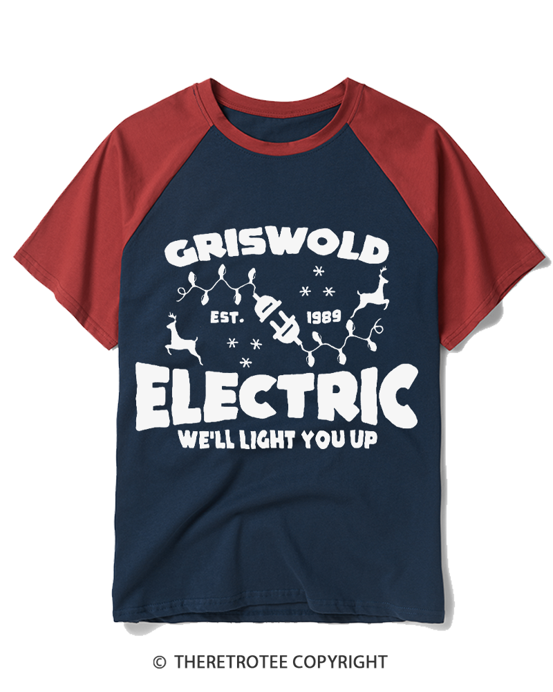TheRetroTee We’ll Light You Up 1980s Raglan Baseball T-Shirt