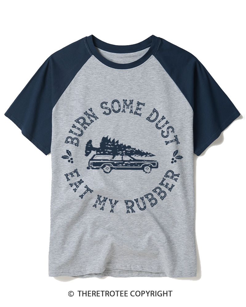 TheRetroTee Burn Some Dust 1980s Raglan Baseball T-Shirt