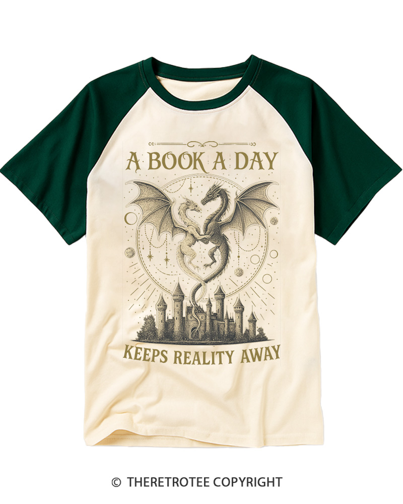 TheRetroTee A Book A Day Keeps Reality Away
