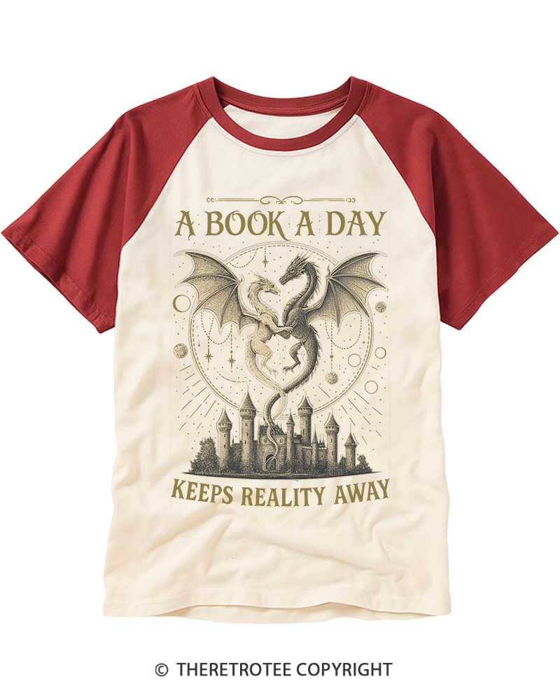 TheRetroTee A Book A Day Keeps Reality Away