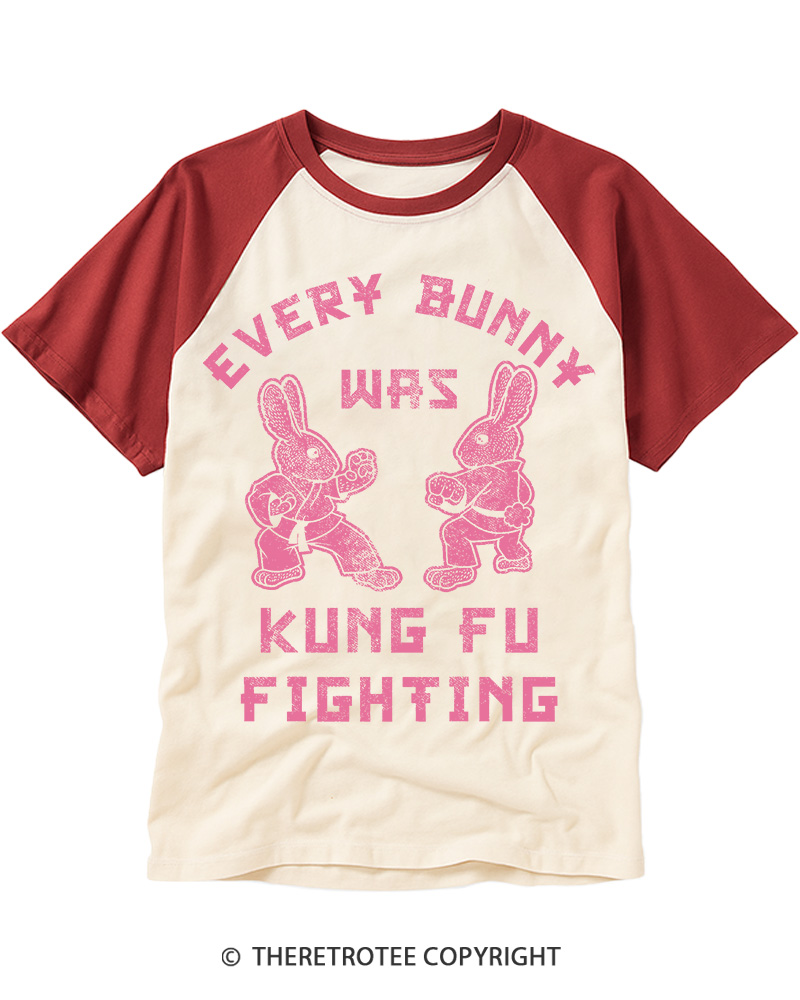 TheRetroTee Every Bunny Was Kung Fu Fighting