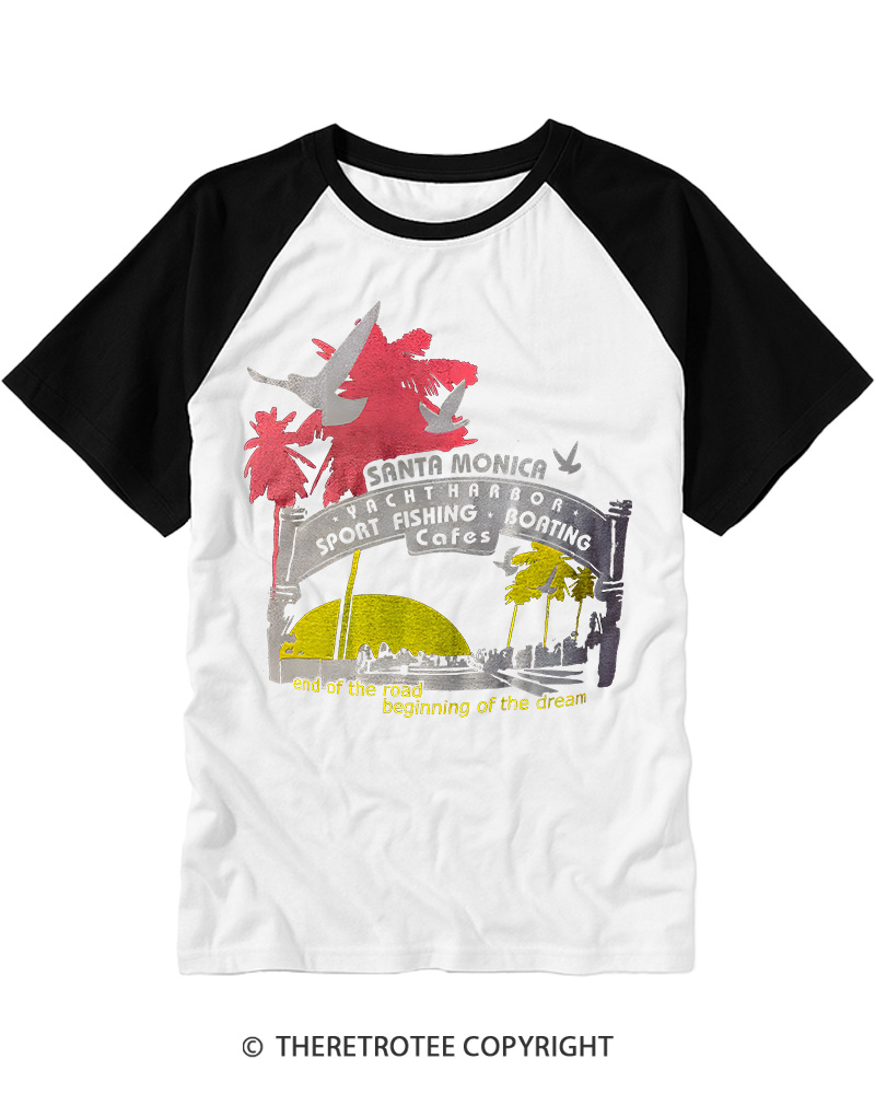 TheRetroTee Original 66 End Of The Trail Vintage Graphic Raglan Baseball T-Shirt