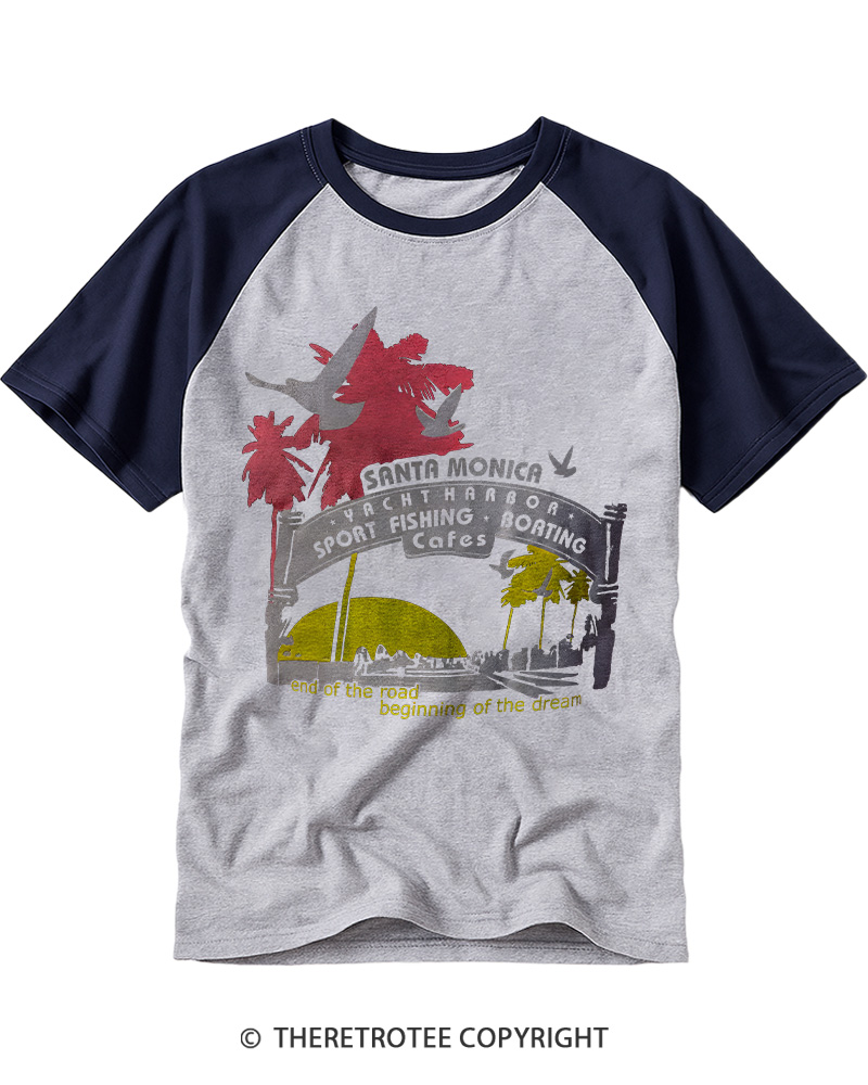 TheRetroTee Original 66 End Of The Trail Vintage Graphic Raglan Baseball T-Shirt