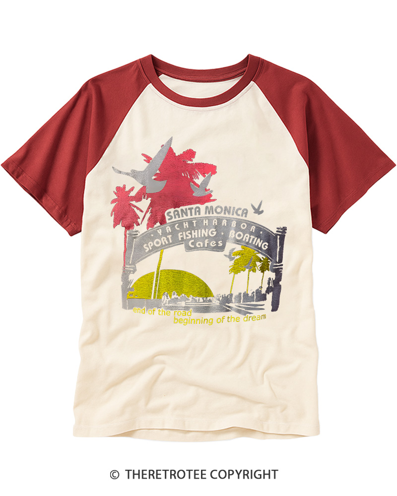 TheRetroTee Original 66 End Of The Trail Vintage Graphic Raglan Baseball T-Shirt