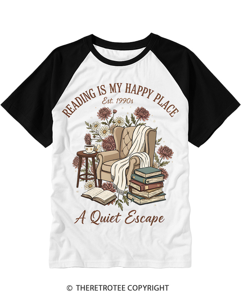 TheRetroTee Reading Is My Happy Place