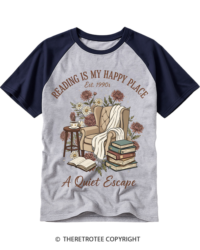 TheRetroTee Reading Is My Happy Place